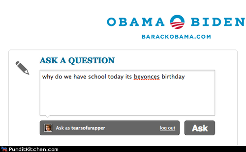 Asking Obama the Important Questions