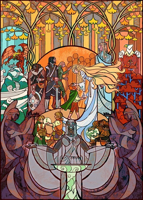 Lord Of The Rings Stained Glass of the Day