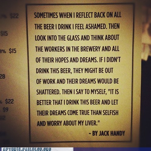 Wasted Wisdom: Drinking is Just Job Creation At Its Finest