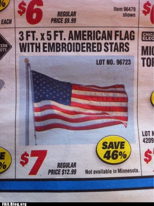 Not Patriotic Enough FAIL