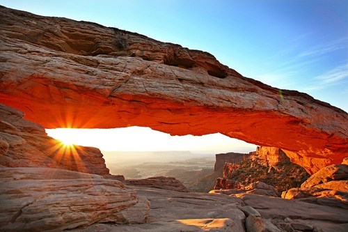 First Light at Mesa Arch
