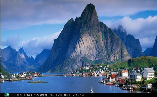 Reine, Norway Featuring a TOTALLY RAD MOUNTAIN