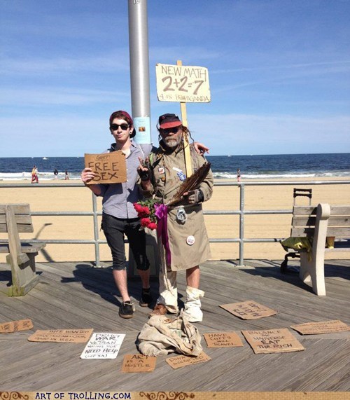 Homeless Guy Sign Win