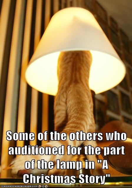 Some of the others who auditioned for the part of the lamp in "A Christmas Story"