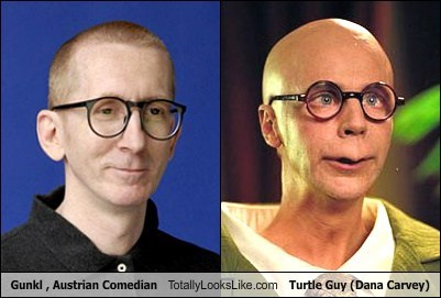 Gunkl (Austrian Comedian) Totally Looks Like Turtle Guy (Dana Carvey)