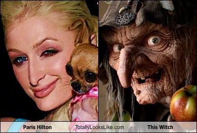 Totally Looks Like: Paris Hilton Totally Looks Like This Witch From Snow White