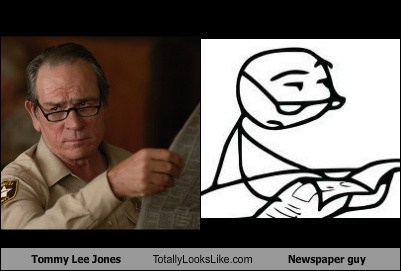 Tommy Lee Jones Totally Looks Like Newspaper Guy
