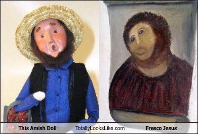 This Amish Doll Totally Looks Like Fresco Jesus