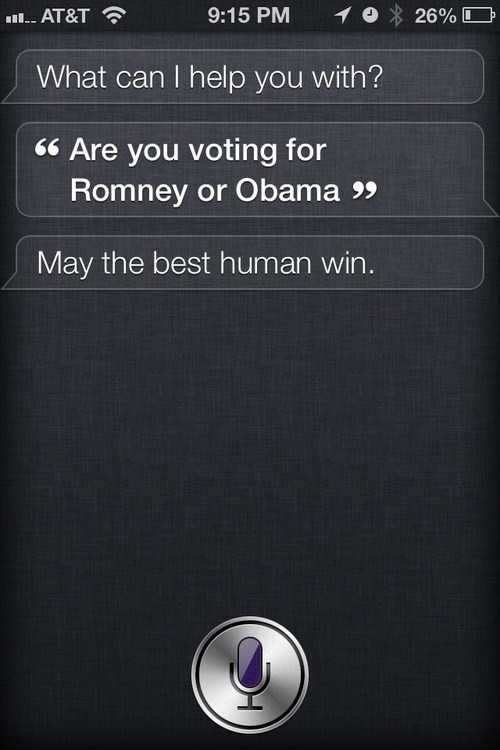 Siri Isn't Concerned With Your Mortal Political Issues