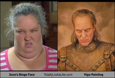 June's Bingo Face Totally Looks Like Vigo th Carpathian Painting