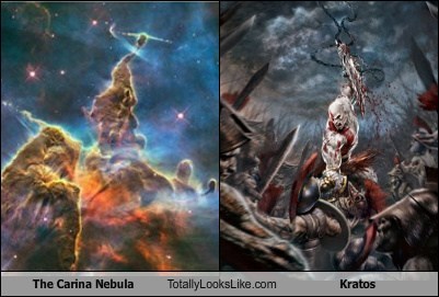 The Carina Nebula Totally Looks Like Kratos
