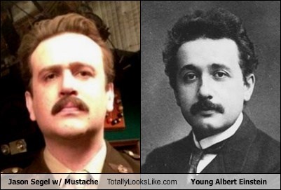 Jason Segel w/ Mustache Totally Looks Like Young Albert Einstein