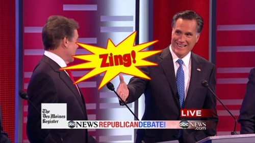 Mitt Romney is Practicing "Zingers" for Debates