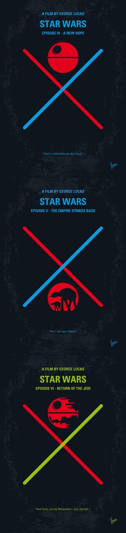 Set Phasers to LOL: Star Wars Trilogy Minimalist Posters
