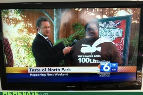 The Camera Adds One Hundred Pounds
