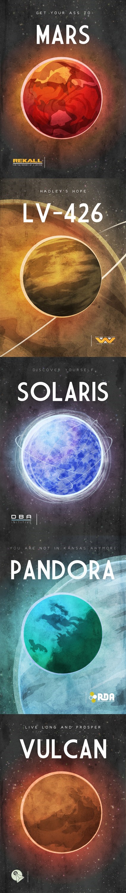 Sci-Fi Travel Posters