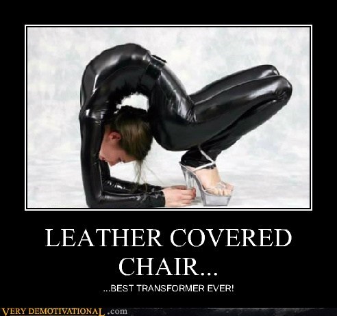 LEATHER COVERED CHAIR...