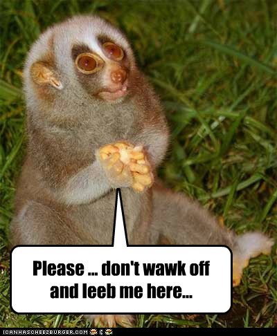 Please ... don't wawk off and leeb me here...