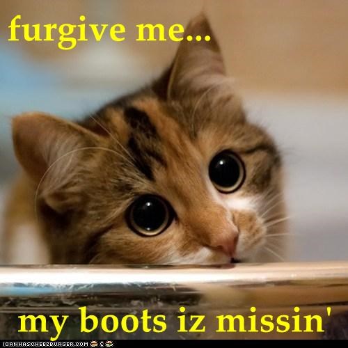 furgive me...  my boots iz missin'