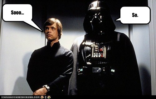 Luke and Vader in the Elevator