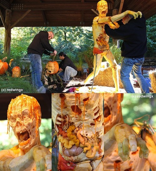 Massive Zombie Pumpkin Carving of the Day