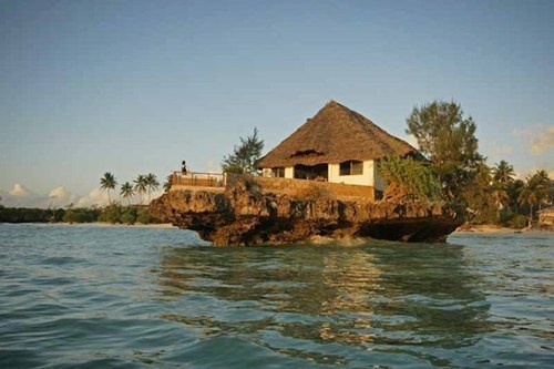 A Restaurant on the Rocks in Zanzibar