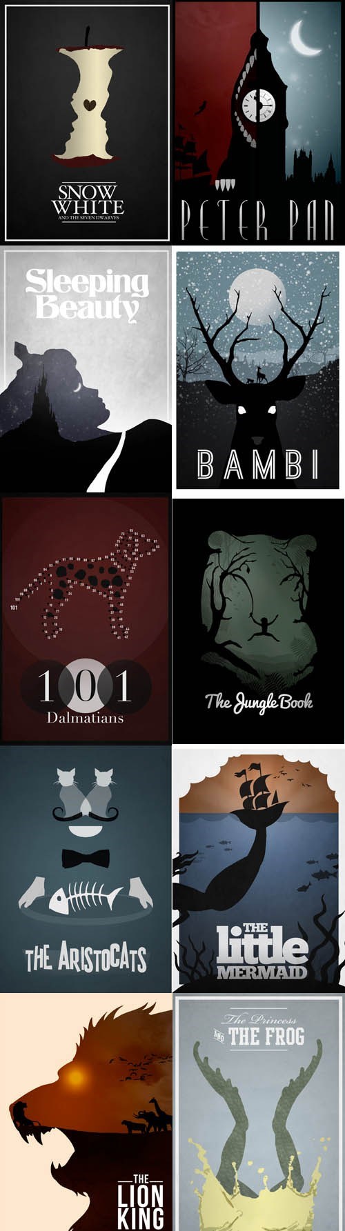 Minimalist Disney Movie Posters