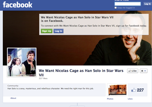 Nicolas Cage as Han Solo in Disney's Upcoming Stars Wars Episode 7