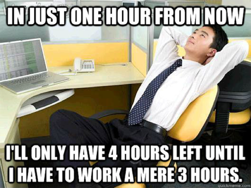 And in 30 Minutes, I'll Only Have a Half Hour Left Before That First Hour Happens!