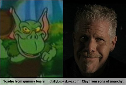 Toadie from Gummy Bears Totally Looks Like Ron Perlman (Clay from Sons of Anarchy)