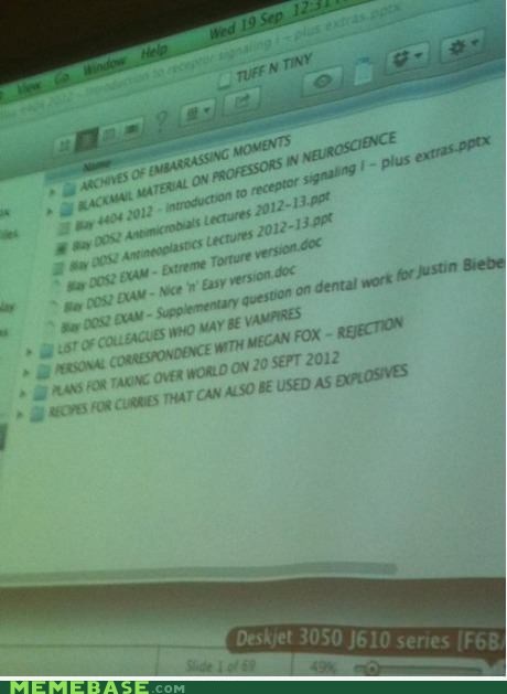 The Teacher Put His Files on Screen