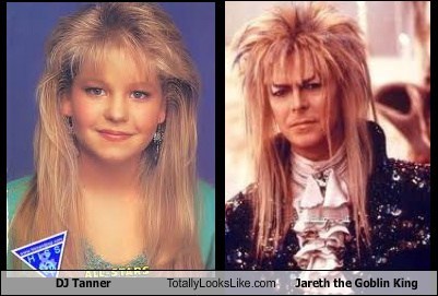 Candace Cameron Bure (DJ Tanner in Full House) Totally Looks Like David Bowie (Jareth the Goblin King in Labyrinth)