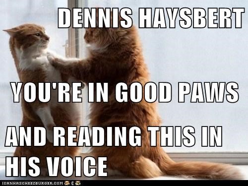 DENNIS HAYSBERT YOU'RE IN GOOD PAWS AND READING THIS IN HIS VOICE