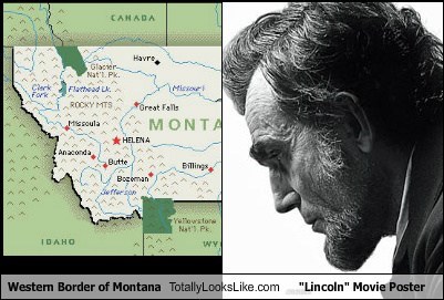 Western Border of Montana Totally Looks Like "Lincoln" Movie Poster