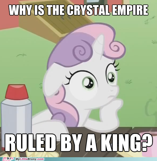 Probably for the Same Reason That the Kingdom of Equestria is Ruled by Princesses