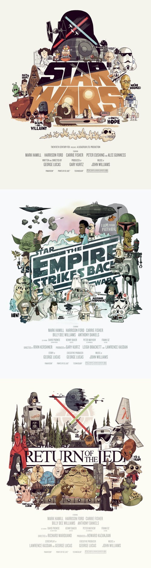 Illustrated Star Wars Posters
