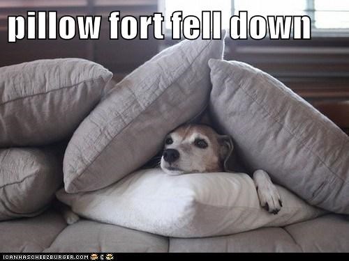 pillow fort fell down