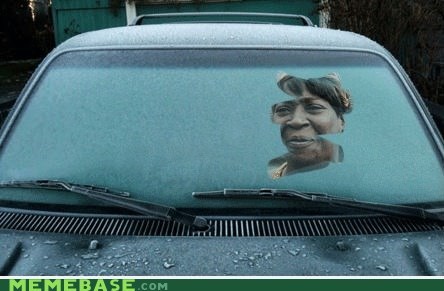 Scraping windshields in the morning