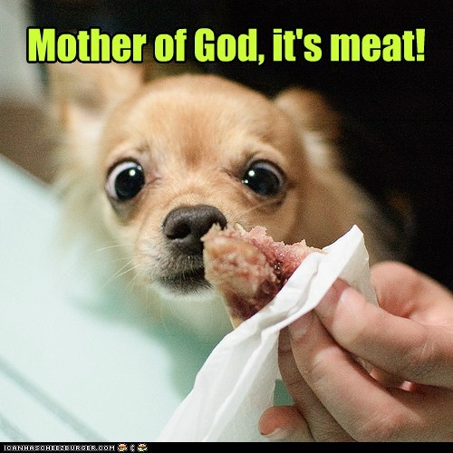 Mother of God, it's meat!