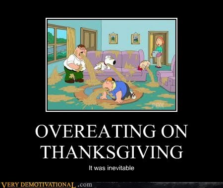 OVEREATING ON THANKSGIVING