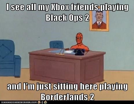 I see all my Xbox friends playing Black Ops 2  and I'm just sitting here playing Borderlands 2