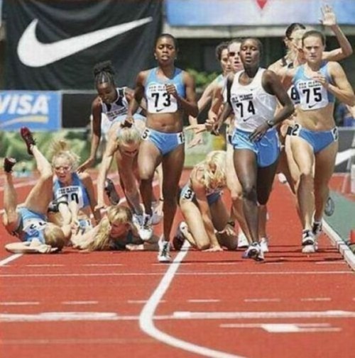 Track and Field Pile-Up FAIL