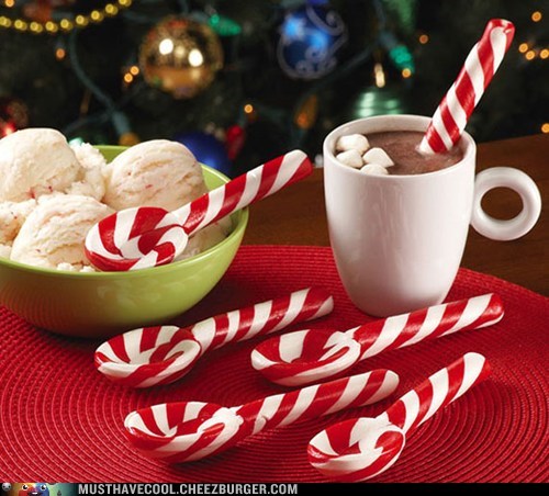 Peppermint Candy Cane Spoons