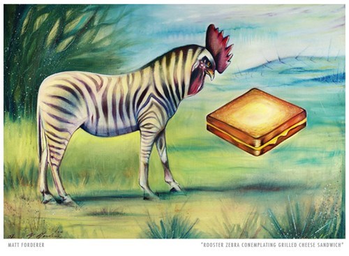 Classic: The Elusive ZebraChicken Stalking It's Prey