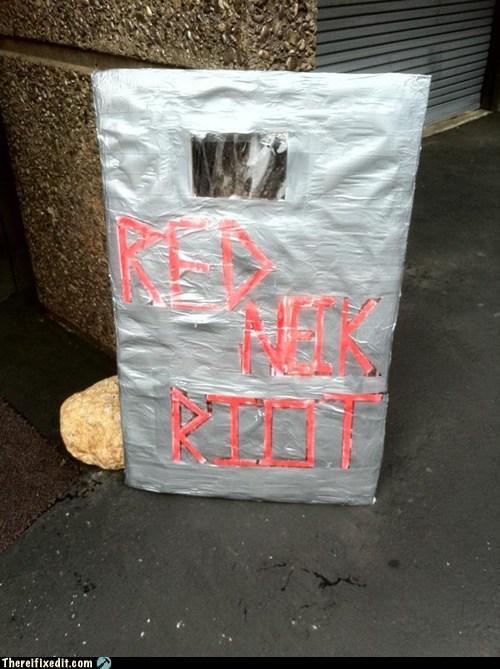 Duct Tape, Cardboard, And Plastic Bottles