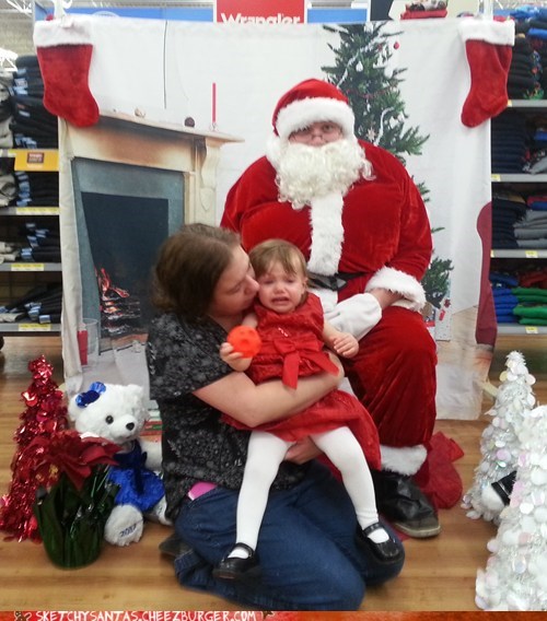 Wal-Mart Santa Hangs Out in the Pants Department