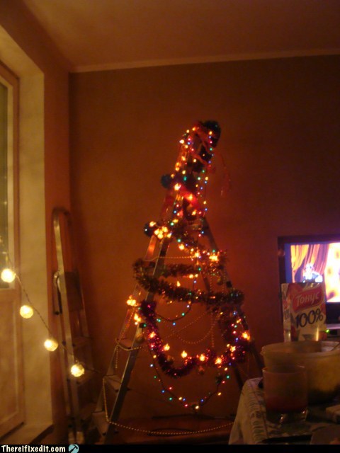 Christmas With a Spruce Stepladder
