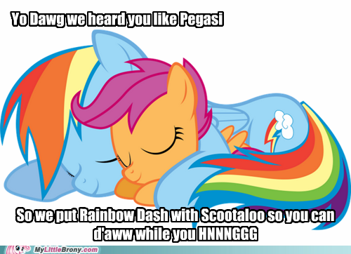 Oh, Look a Rainbow Dash and Scootaloo Picture