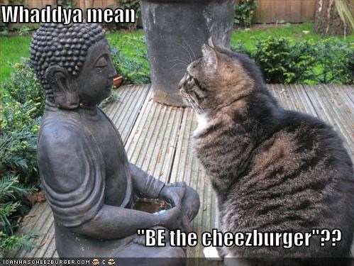 Whaddya mean  "BE the cheezburger"??
