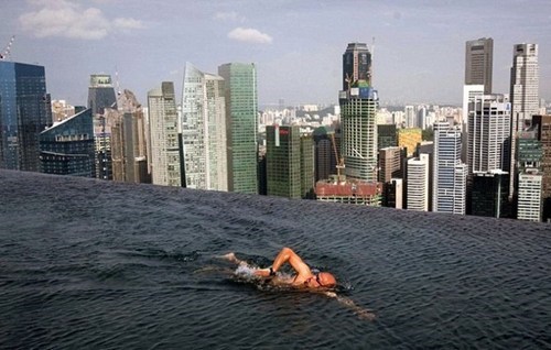 Swimming On the Rooftops in Singapore